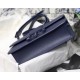 Dior 30 Montaigne Bag In Indigo Blue Matte Grained Calfskin