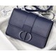 Dior 30 Montaigne Bag In Indigo Blue Matte Grained Calfskin