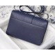 Dior 30 Montaigne Bag In Indigo Blue Matte Grained Calfskin