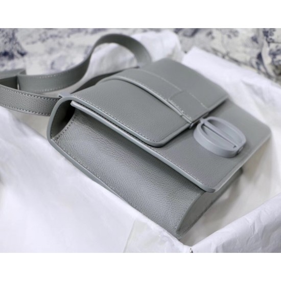 Dior 30 Montaigne Bag In Grey Ultra Matte Grained Calfskin