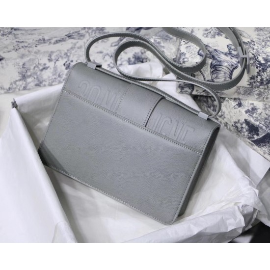 Dior 30 Montaigne Bag In Grey Ultra Matte Grained Calfskin