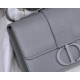 Dior 30 Montaigne Bag In Grey Ultra Matte Grained Calfskin