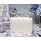 Dior 30 Montaigne Shoulder Bag In White Calfskin