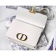 Dior 30 Montaigne Shoulder Bag In White Calfskin