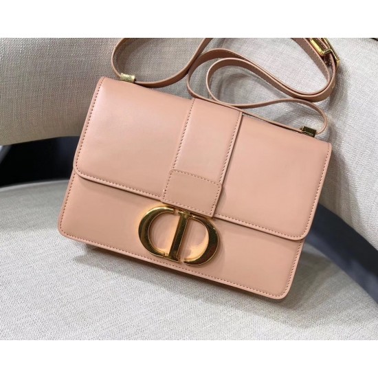 Dior 30 Montaigne Shoulder Bag In Pale Pink Calfskin