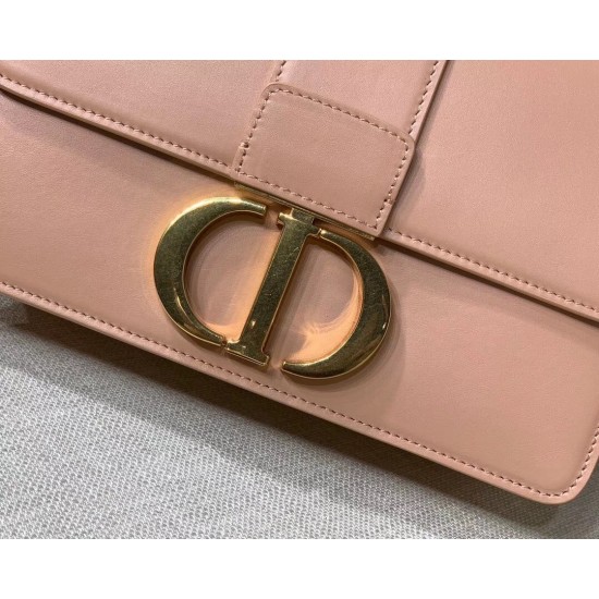 Dior 30 Montaigne Shoulder Bag In Pale Pink Calfskin