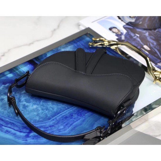 Dior Mini Saddle Bag In Black Ultra Matte Leather