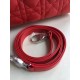 Dior Medium Lady Dior Bag In Red Lambskin