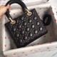 Dior Medium Lady Dior Bag In Black Lambskin