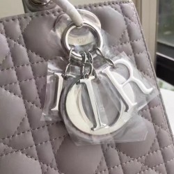 Dior Medium Lady Dior Bag In Grey Lambskin