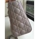 Dior Medium Lady Dior Bag In Grey Lambskin