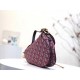 Dior Saddle Bag In Bordeaux Oblique Jacquard Canvas