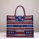 Dior Book Tote Bag In American Flag Embroidered Canvas