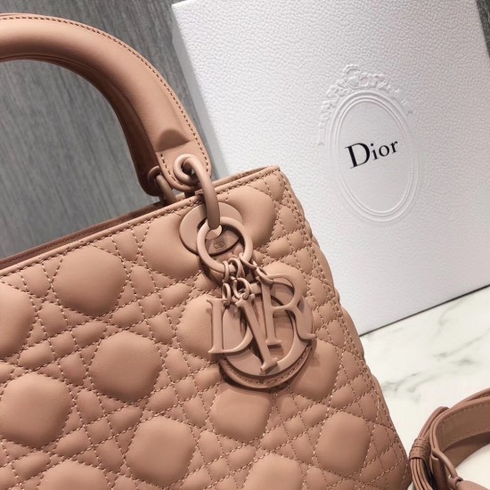 Dior Medium Lady Dior Bag In Powder Ultra Matte Calfskin