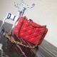 Dior Small Dioraddict Flap Bag In Cherry Lambskin