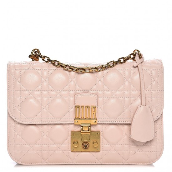 Dior Dioraddict Flap Bag In Pink Lambskin