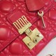 Dior Dioraddict Flap Bag In Red Lambskin