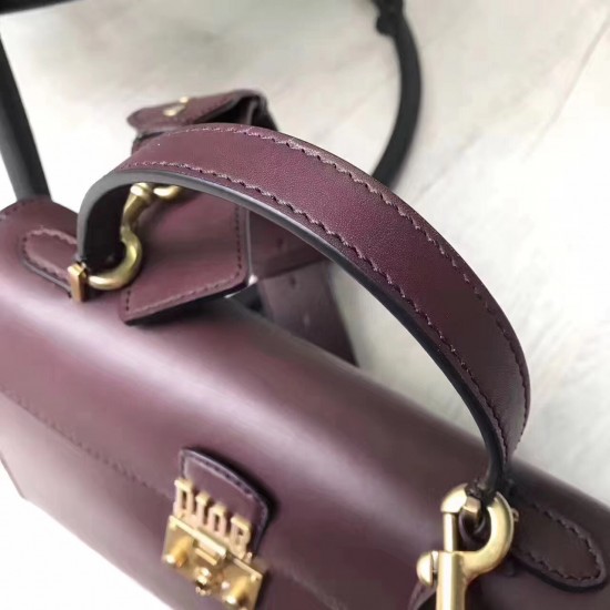 Dior DiorAddict Tote Bag In Bordeaux Calfskin