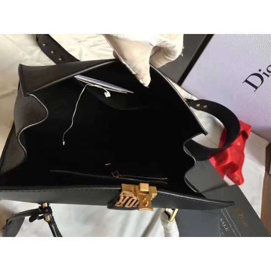 Dior DiorAddict Tote Bag In Black Calfskin