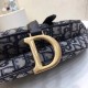 Dior Saddle Bag In Blue Oblique Jacquard Canvas