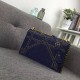 Dior Diorama Flap Bag In Denim And Studded