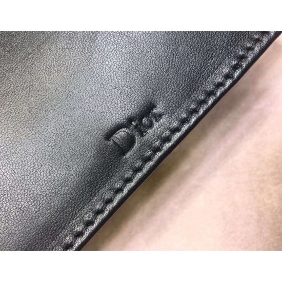 Dior Diorama Bag In Black Eyelets Lambskin