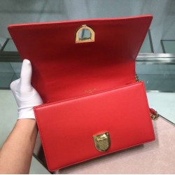 Dior Diorama Bag In Red Eyelets Lambskin