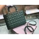 Dior Large Lady Dior Bag In Green Cannage Lambskin