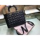 Dior Large Lady Dior Bag In Black Cannage Lambskin