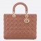 Dior Large Lady Dior Bag In Powder Cannage Lambskin