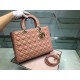 Dior Large Lady Dior Bag In Powder Cannage Lambskin