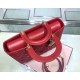 Dior Large Lady Dior Bag In Red Cannage Lambskin