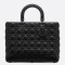 Dior Large Lady Dior Ultra-Matte So Black Bag