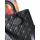 Dior Large Lady Dior Ultra-Matte So Black Bag