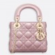 Dior Mini Lady Dior Bag In Lotus Pearly Lambskin