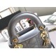 Dior Mini Lady Dior Bag In Grey Pearly Lambskin