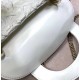 Dior Mini Lady Dior Chain Bag In White Wavy Crinkled Lambskin