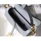 Dior Saddle Bag In Grey Grained Calfskin