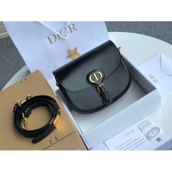 Dior Medium Bobby Bag In Black Calfskin