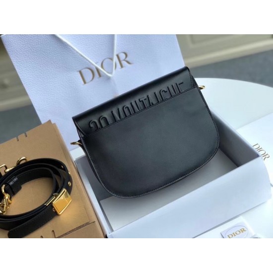 Dior Medium Bobby Bag In Black Calfskin