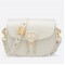 Dior Medium Bobby Bag In White Calfskin