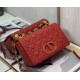 Dior Medium Dioramour Caro Red Bag with Heart Motif