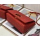 Dior Medium Dioramour Caro Red Bag with Heart Motif