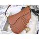 Dior Saddle Bag In Dark Tan Grained Calfskin