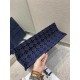 Dior Book Tote Bag In Blue Cannage Embroidered Velvet