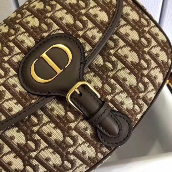 Dior Medium Bobby Bag In Brown Dior Oblique Canvas