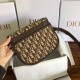 Dior Medium Bobby Bag In Brown Dior Oblique Canvas