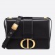 Dior 30 Montaigne Shoulder Bag In Black Calfskin