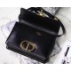 Dior 30 Montaigne Shoulder Bag In Black Calfskin