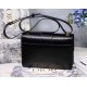 Dior 30 Montaigne Shoulder Bag In Black Calfskin